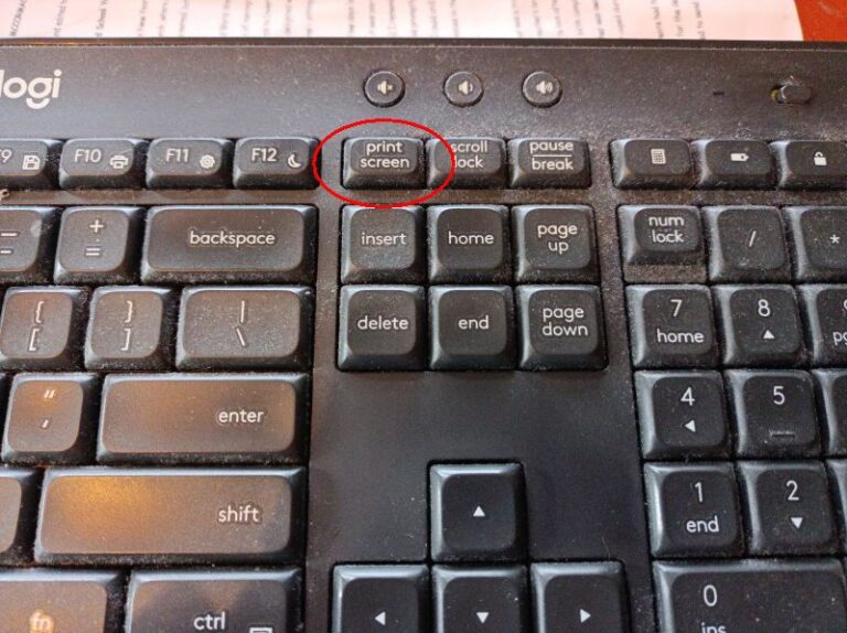 The Print Screen key found on most keyboards